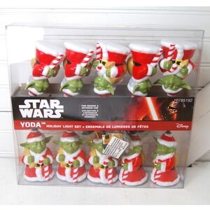 Kurt S. Adler Star Wars Yoda Santa Holiday Light Set Christmas Decor NWT‎